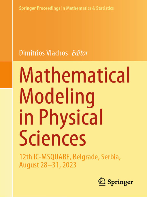 Title details for Mathematical Modeling in Physical Sciences by Dimitrios Vlachos - Available